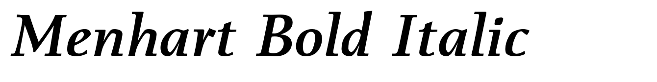 Menhart Bold Italic